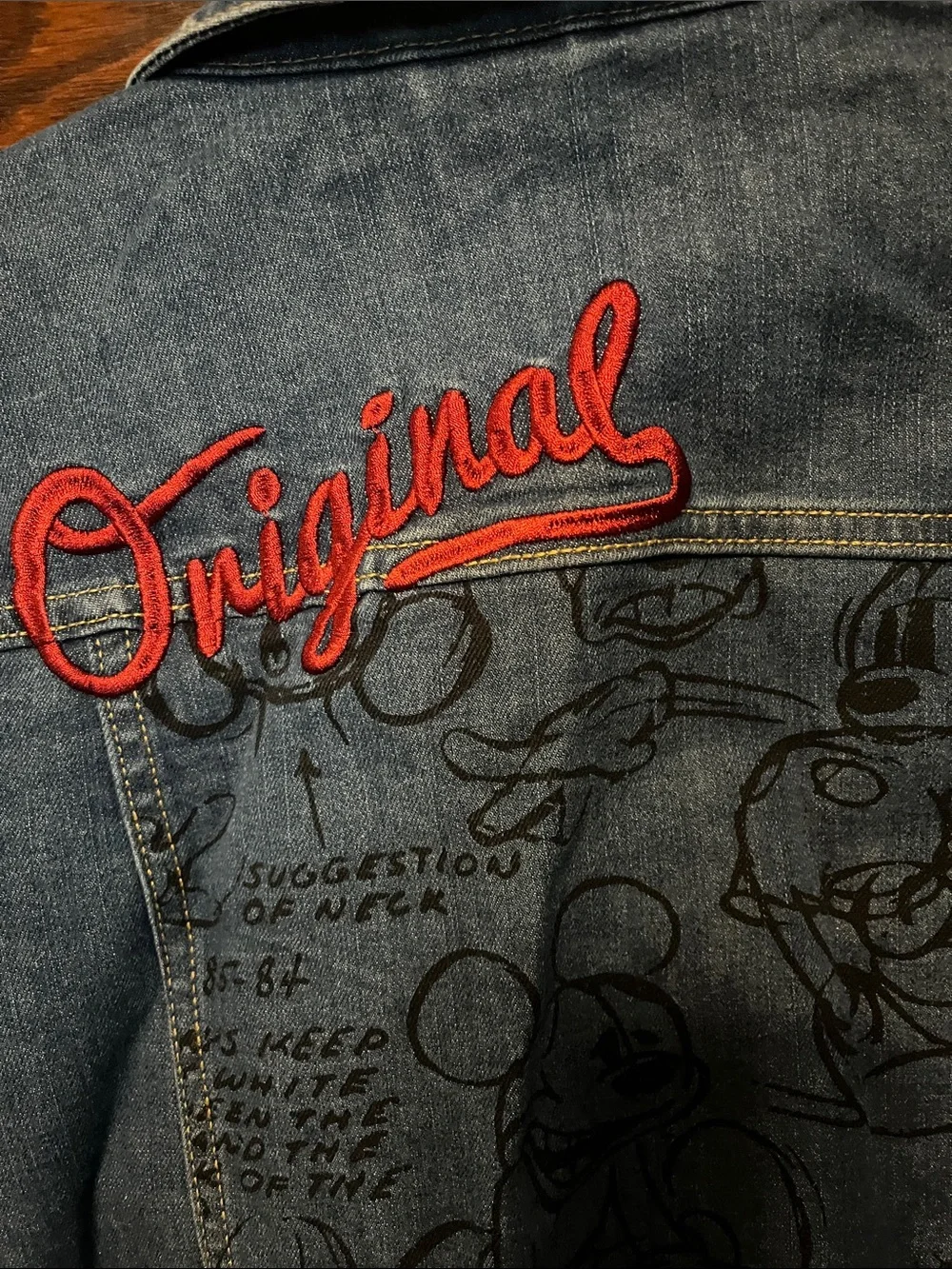 Disney Blue Denim Jacket with Subtle Embroidery